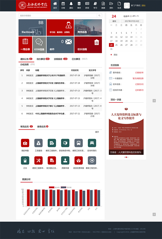 上海建桥学院融合门户